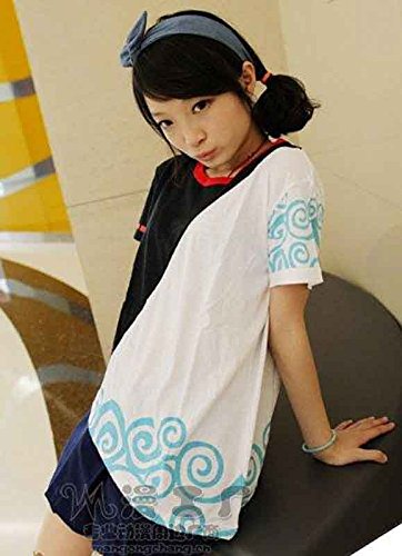 Amazon.co.jp: 銀魂 坂田銀時風 銀さん風 コスプレ Tシャツ Mサイズ